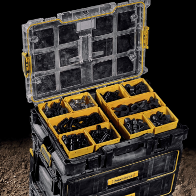 DEWALT DWST83392-1 TOUGH SYSTEM 2.0 Half Width Deep Organiser  Yellow - Black(copy)