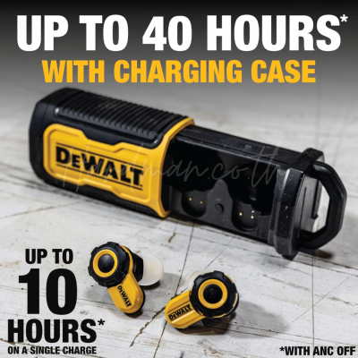 หูฟังบลูทูธไร้สาย PRO-X2 DEWALT รุ่น DXMA1902097E (ตัดเสียงรบกวน) หูฟังบลูทูธไร้สาย PRO-X2 DEWALT รุ่น DXMA1902097E (ตัดเสียงรบกวน)