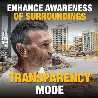 หูฟังบลูทูธไร้สาย PRO-X2 DEWALT รุ่น DXMA1902097E (ตัดเสียงรบกวน) หูฟังบลูทูธไร้สาย PRO-X2 DEWALT รุ่น DXMA1902097E (ตัดเสียงรบกวน)