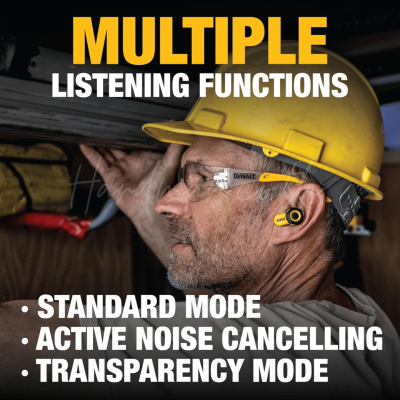 หูฟังบลูทูธไร้สาย PRO-X2 DEWALT รุ่น DXMA1902097E (ตัดเสียงรบกวน) หูฟังบลูทูธไร้สาย PRO-X2 DEWALT รุ่น DXMA1902097E (ตัดเสียงรบกวน)