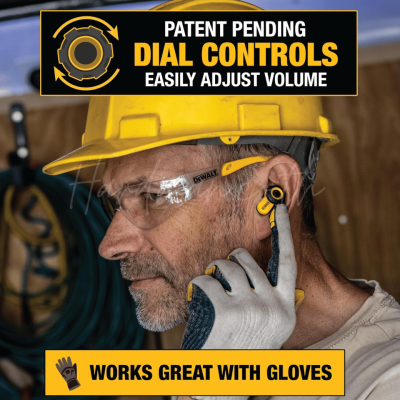 หูฟังบลูทูธไร้สาย PRO-X2 DEWALT รุ่น DXMA1902097E (ตัดเสียงรบกวน) หูฟังบลูทูธไร้สาย PRO-X2 DEWALT รุ่น DXMA1902097E (ตัดเสียงรบกวน)