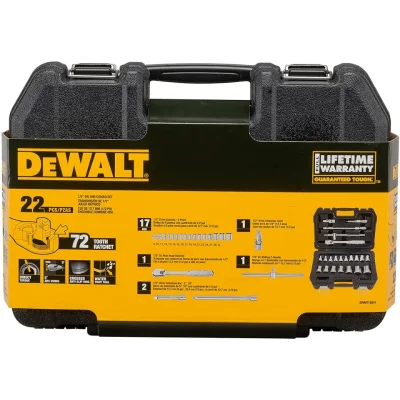 ชุดลูกบ๊อกซ์ 22 ชิ้น  DEWALT รุ่น DWMT19241-1