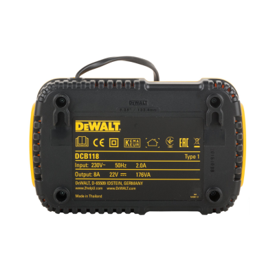 แท่นชาร์จแบบชาร์จเร็ว  20V DEWALT รุ่น DCB118-KR