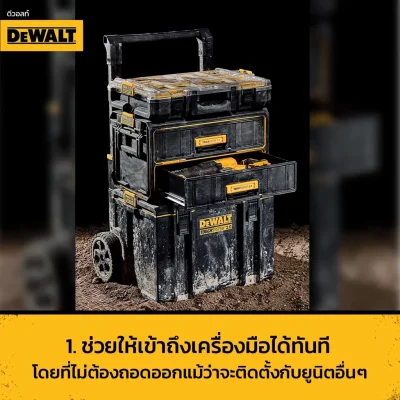 กล่องเก็บเครื่องมือลิ้นชัก 2 ชั้น DEWALT รุ่น DWST83529-1