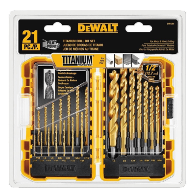 ชุดดอกสว่านนำร่องไทเทเนียม DEWALT รุ่น DW1361