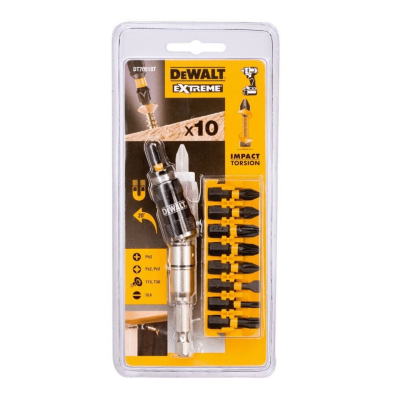 ชุดดอกไขควงกระแทก 10 ชิ้น DEWALT รุ่น DT70518T-QZ