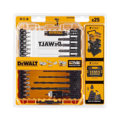 ชุดดอกไขควงและดอกสว่าน 25 ชิ้น DEWALT รุ่น DT70708-QZ