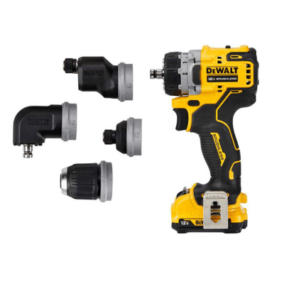 สว่านไขควงติดตั้ง Multi-Head (5 in 1) 12V Max DEWALT รุ่น DCD703D2-B1 (พร้อมแบตเตอรี่เเละแท่นชาร์จ)