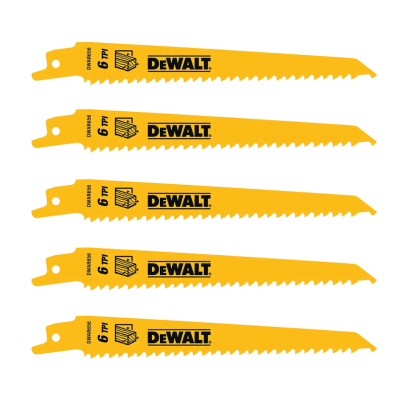 ใบเลื่อยชักตัดไม้ 6 นิ้ว 6 ฟัน DEWALT รุ่น DW4802 (5 ใบแพ็ค)