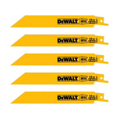 ใบเลื่อยไฟฟ้า 6 นิ้ว 18TPI DEWALT รุ่น DW4811 ( 5 ใบแพ็ค) ใบเลื่อยไฟฟ้า 6 นิ้ว 18TPI DEWALT รุ่น DW4811 ( 5 ใบแพ็ค)