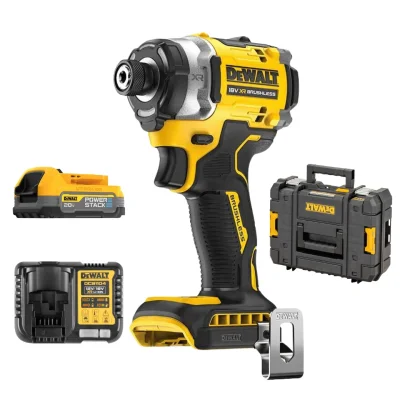 ไขควงกระแทก DEWALT รุ่น DCF860E1T พร้อมแบตเตอรี่และแท่นชาร์จ