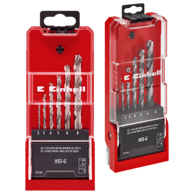 Einhell 6‑pc Metal Drill Bit Set HSS‑G