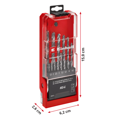 ชุดดอกสว่านเจาะเหล็ก EINHELL รุ่น HSS-G 13 ชิ้น