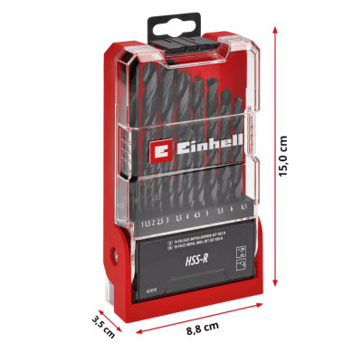 Einhell 19‑pc Metal Drill Bit Set HSS‑R