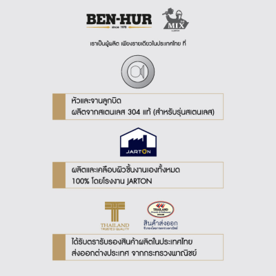 ลูกบิดประตู BHC 1000 SS หัวจันขัดด้าน ลูกบิดประตู BHC 1000 SS หัวจันขัดด้าน