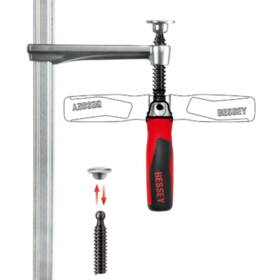 แคลมป์สกรู พร้อมด้ามจับหมุน Bessey รุ่น GZ30-12G