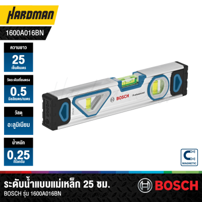 BOSCH 25 cm Magnetic Spirit Level
