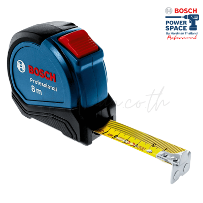 BOSCH 8M Tape Measure with Auto Lock Function, Model 1600A01V3S (Magnetic Hook)