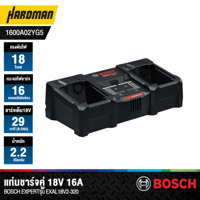 BOSCH EXAL18V2-320 18V Ultra-Fast Parallel Charger, 2x16A
