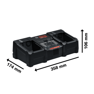 BOSCH EXAL18V2-320 18V Ultra-Fast Parallel Charger, 2x16A
