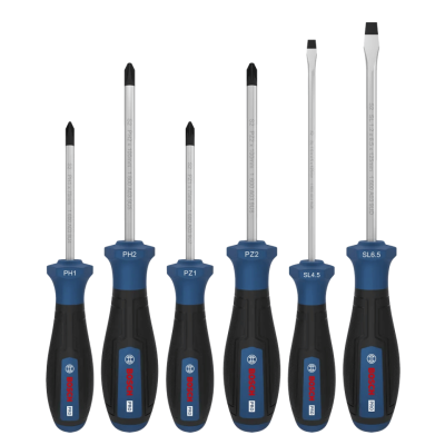 BOSCH 1600A039PD PRO Screwdriver PH/PZ/SL Set, 6 pcs