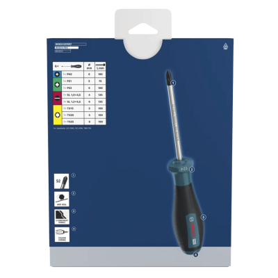 BOSCH 1600A039PE PRO Screwdriver PH/PZ/SL/TX Set, 8 pcs