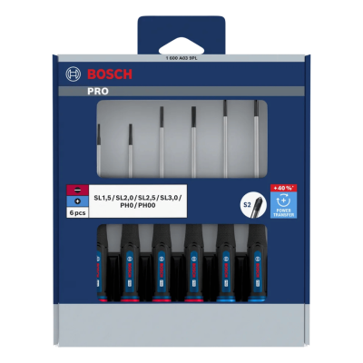 BOSCH 1600A039PL PRO PH/SL Precision Screwdriver Set, 6 pcs