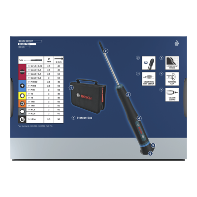 BOSCH 1600A039PN PRO Precision Screwdriver PH/SL/TX/TH/H Set, 14 pcs