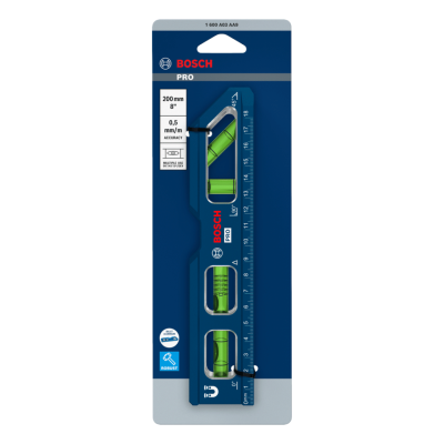 ระดับน้ำแบบตอร์ปิโด 200 มม. 8 นิ้ว BOSCH รุ่น 1600A03AA9