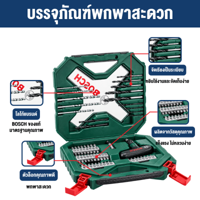 ชุดดอกสว่านและดอกไขควง BOSCH รุ่น X-LINE 54 (54 ชิ้น/แพ็ค)