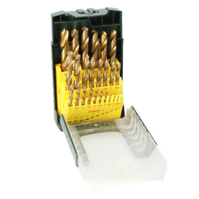 BOSCH 25-piece HSS-TiN metal drill bit set