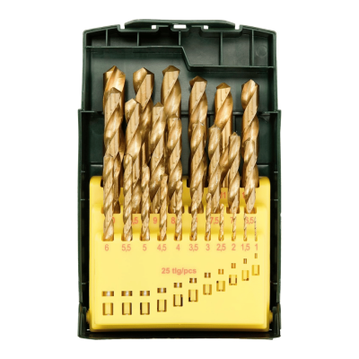 BOSCH 25-piece HSS-TiN metal drill bit set