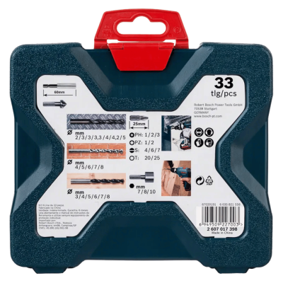 BOSCH X-LINE 33-Piece Drill and Screwdriver Bit Set