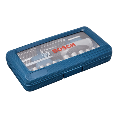 BOSCH Screwdriver Bit Set No.2607017399 (Pack 46 Pcs.), Blue