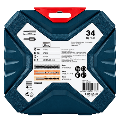 BOSCH 34pcs X-Line Classic Drill & Screwdriver Bit Set - 2607017405
