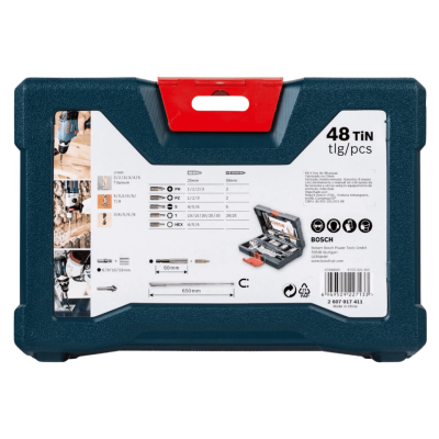 BOSCH V-LINE 48-Piece Drill and Screwdriver Bit Set (48 Pieces/Pack)