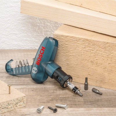 BOSCH Hand Screwdriver and Bit Set, Model 2607017413 (10 Pieces/Pack)