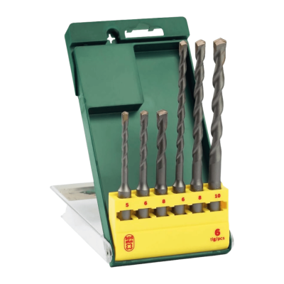 BOSCH SDS-Plus Rotary Hammer Drill Bit Set, Model 2607019447 (6 Bits/Pack)