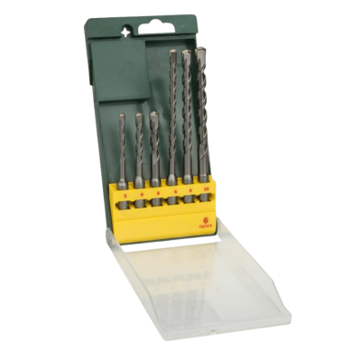 BOSCH SDS-Plus Rotary Hammer Drill Bit Set, Model 2607019447 (6 Bits/Pack)
