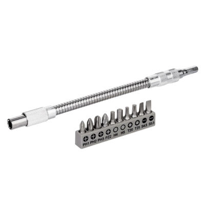 BOSCH 2608522376 screwdriver bit set with flexible metal extension 200 mm 11-piece