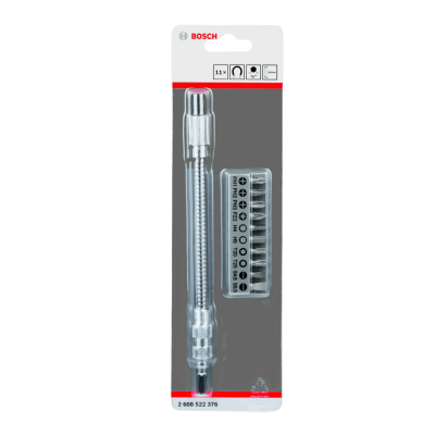 BOSCH 2608522376 screwdriver bit set with flexible metal extension 200 mm 11-piece