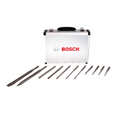 BOSCH SDS-Plus Rotary Hammer Drill Bit and Chisel Set (11 Pieces)