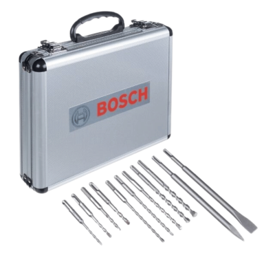 BOSCH SDS-Plus Rotary Hammer Drill Bit and Chisel Set (11 Pieces)