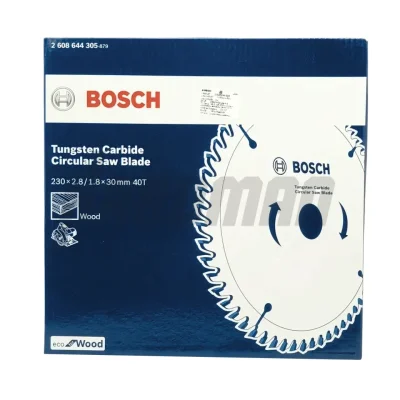 ใบเลื่อยวงเดือน 9 นิ้ว 40 T BOSCH รุ่น ECO FOR WOOD (แพ็คละ 1 ใบ)