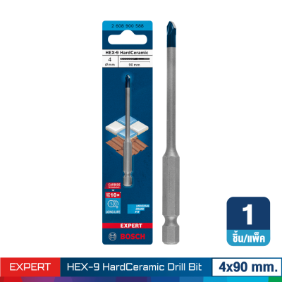 ดอกเจาะกระเบื้อง/กระจก BOSCH HEX-9 HardCeramic