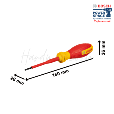 ไขควงปากแบนกันไฟ VDE 75 มม. BOSCH รุ่น SL 2.5x75