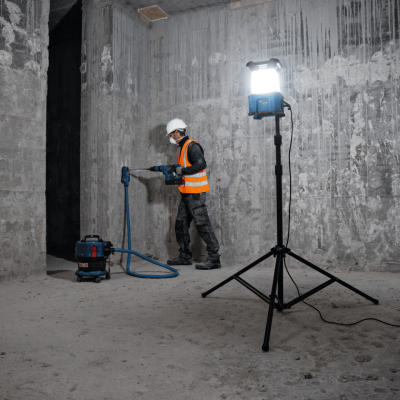 ไฟสปอร์ตไลท์ไร้สาย 18V ความสว่าง 7500 ลูเมน BOSCH รุ่น GLA 18VH-7500 (เครื่องเปล่า)