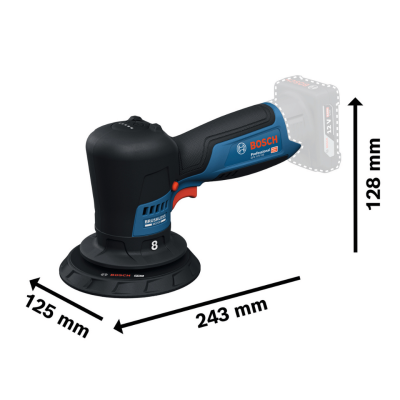 Bosch Professional 125 mm Polisher GPX 12V-125 - Skin Only Bosch Professional 125 mm Polisher GPX 12V-125 - Skin Only