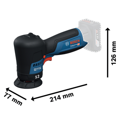 Bosch Professional 77mm Polisher GPX 12V-77 - Skin Only