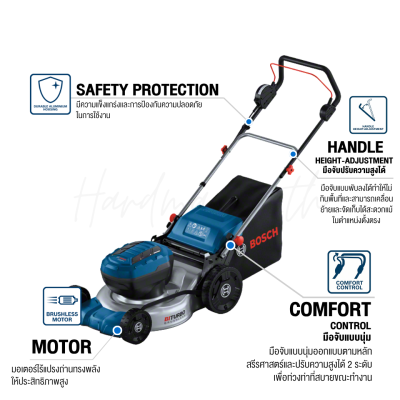 เครื่องตัดหญ้าไร้สาย BOSCH รุ่น GRA 18V2-46 (ตัวเปล่า)